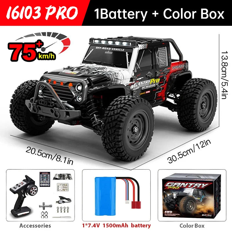 WLtoys 16101 High Speed 4WD RC Car With Bright LED