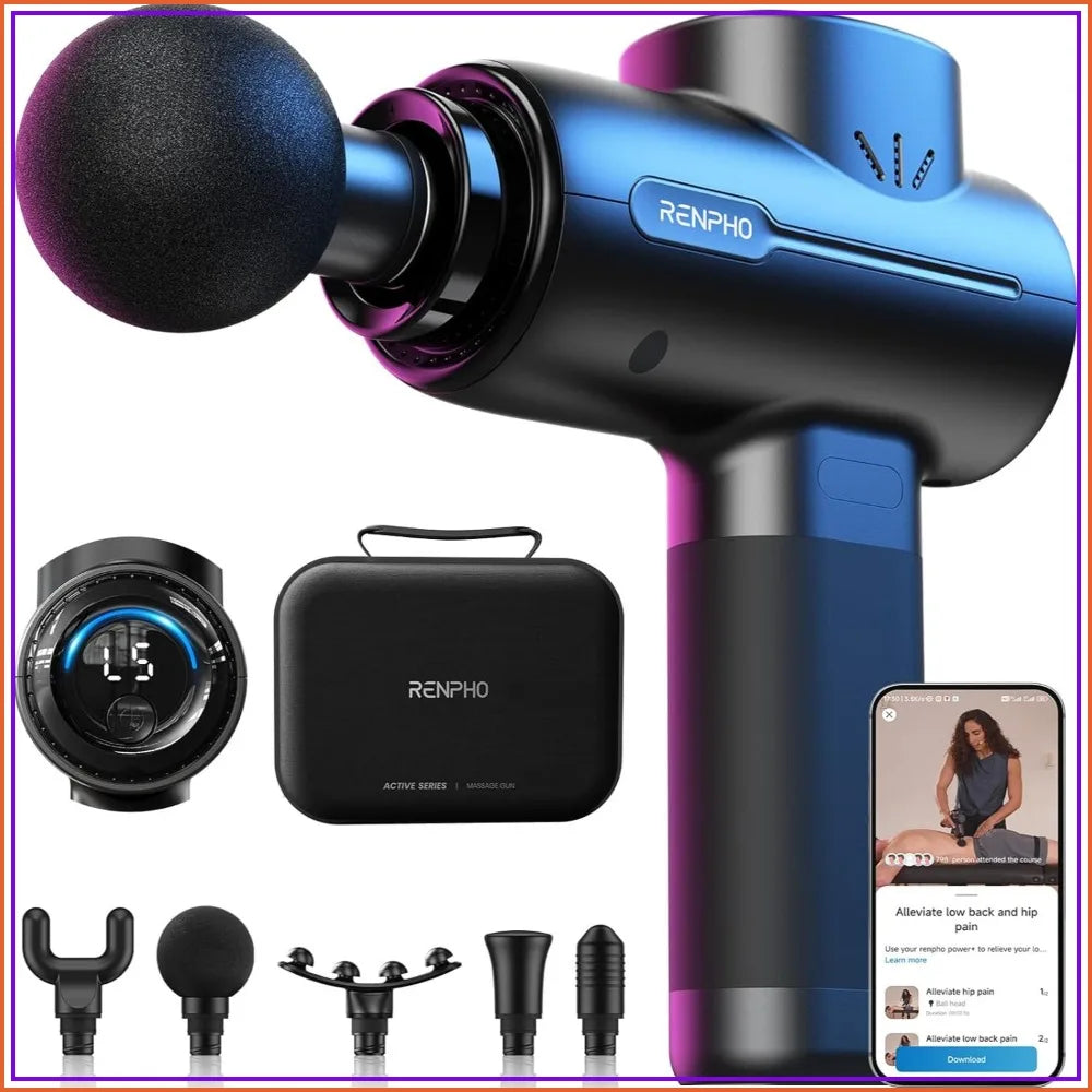 Percussion Massage Gun With 5 Speeds And App Control