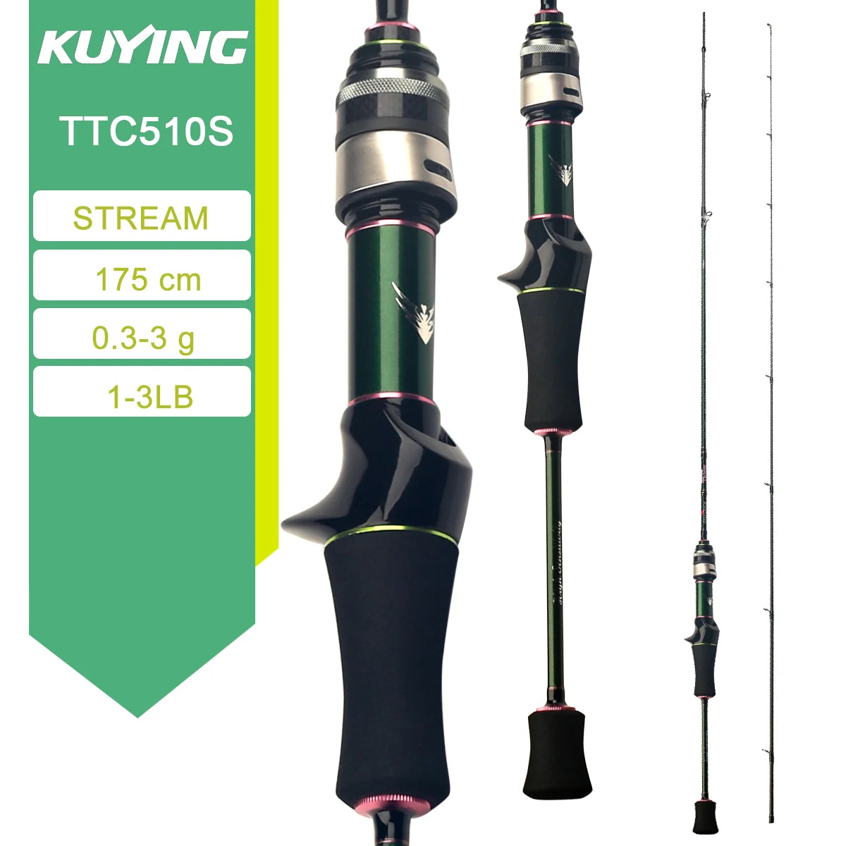 Kuying Teton Spinning Casting Rod BFS Carbon 0.8 to 8g