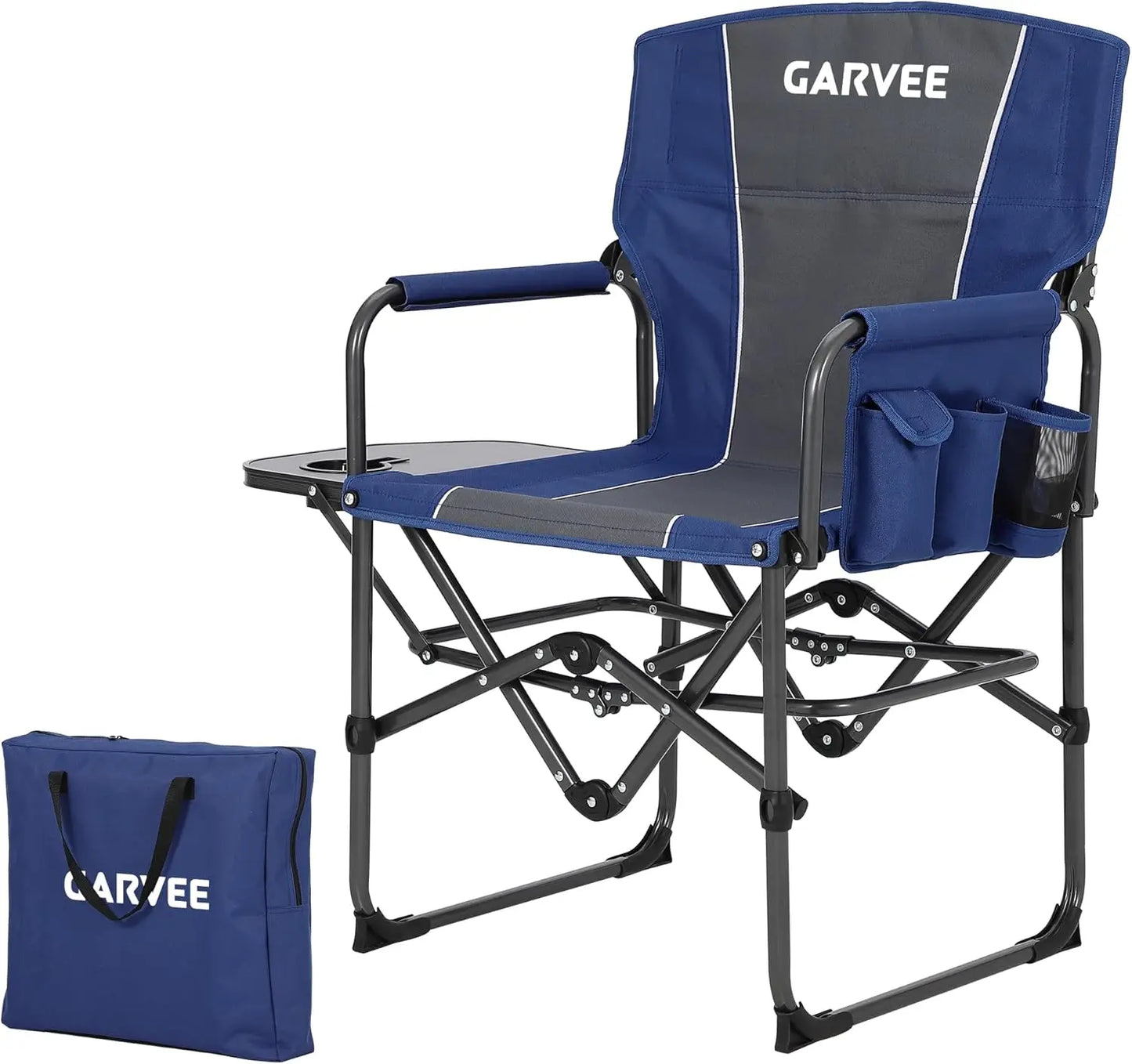 HiMISS Oversized Heavy Duty Folding Directors Chair 400 Pound Capacity