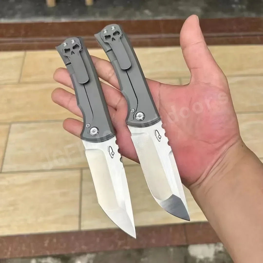 DIY Supplies Compact Folding Knife M390 Titanium Handle Ceramic Bearing