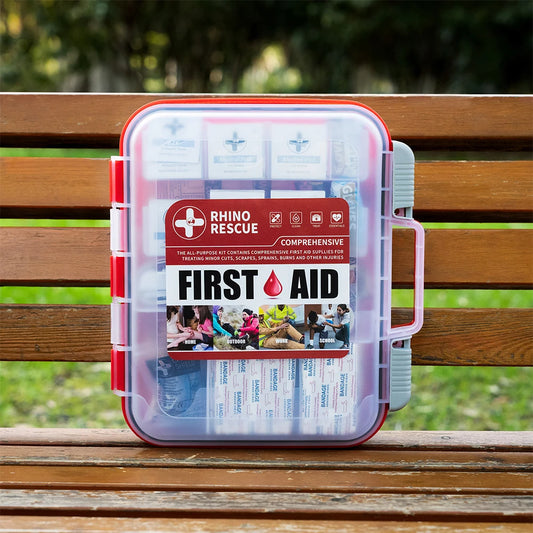 RHINO RESCUE 350 Pieces OSHA All Purpose First Aid Kit For Home