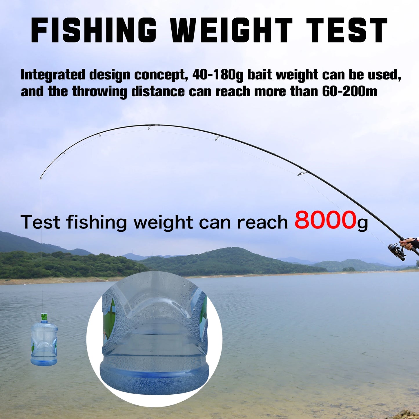 BIUTIFU Bigfish Carp Surfcasting Rod T800 Carbon 25 To 30lb