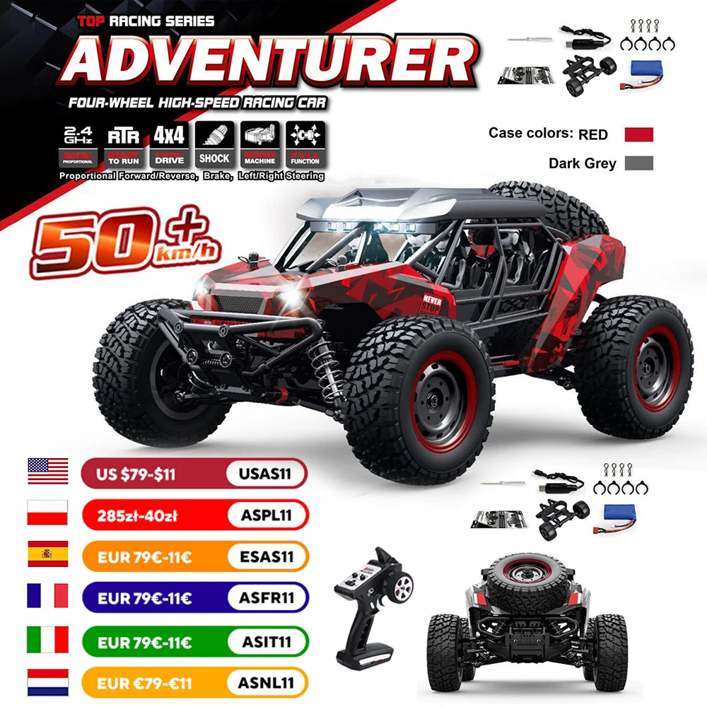 WLtoys 50 KMH 4WD RC Car High Velocity Monster Truck