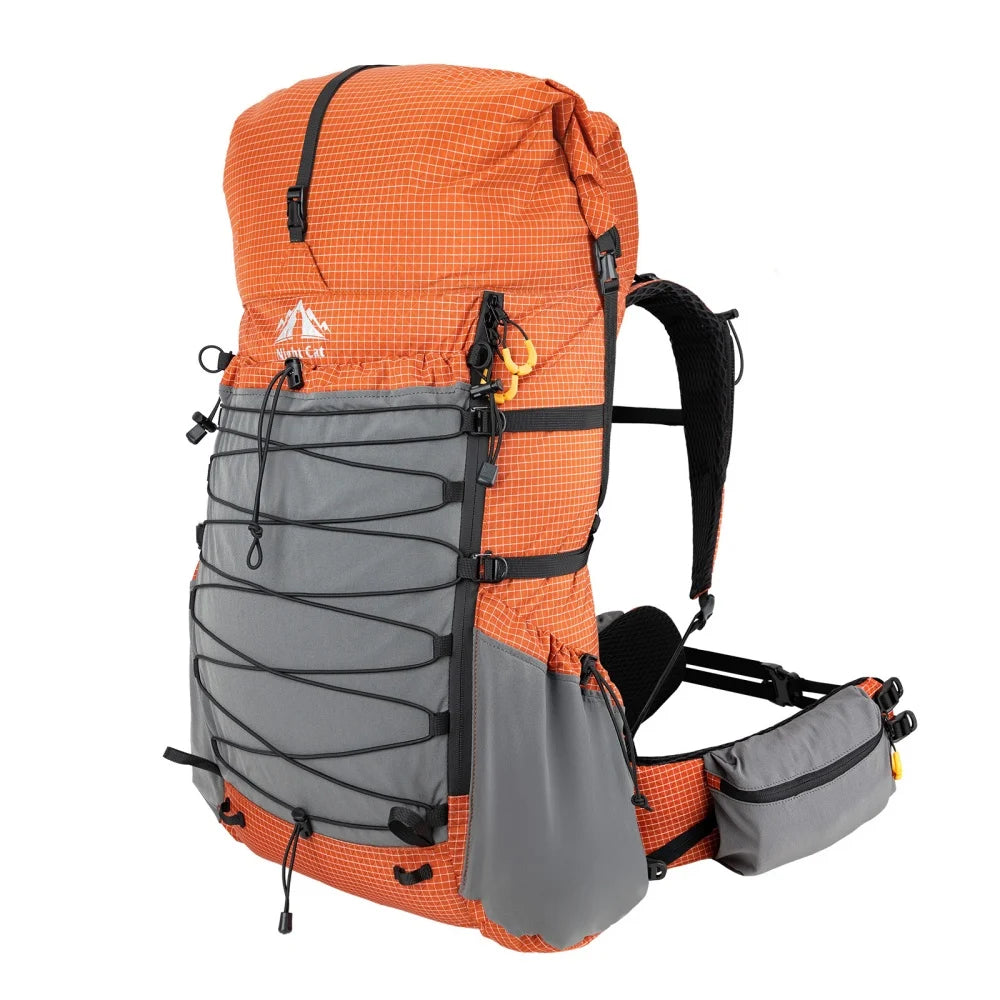 Night Cat Waterproof Hiking Backpack With Rain Cover Roll Top