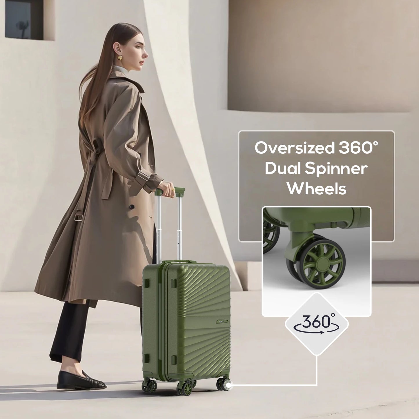Joyway 6 Piece Travel Luggage Set Lightweight Durable TSA Lock