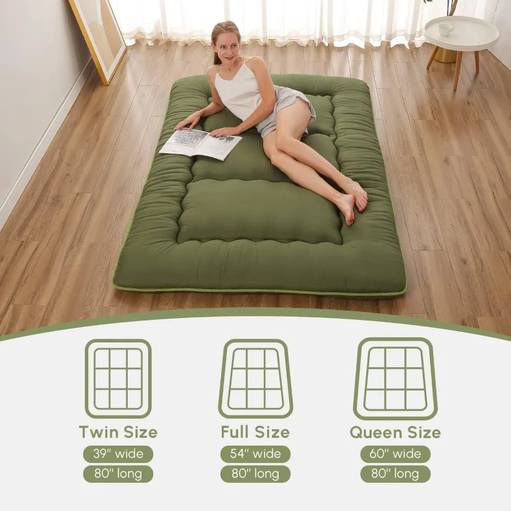 Japanese Floor Mattress With Washable Cover Tatami Mat For Camping