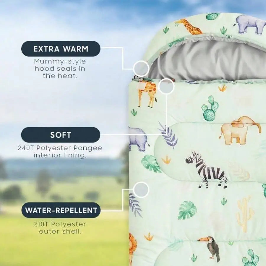 Portable Lightweight Sleeping Bag With Backpack Straps For Three Season