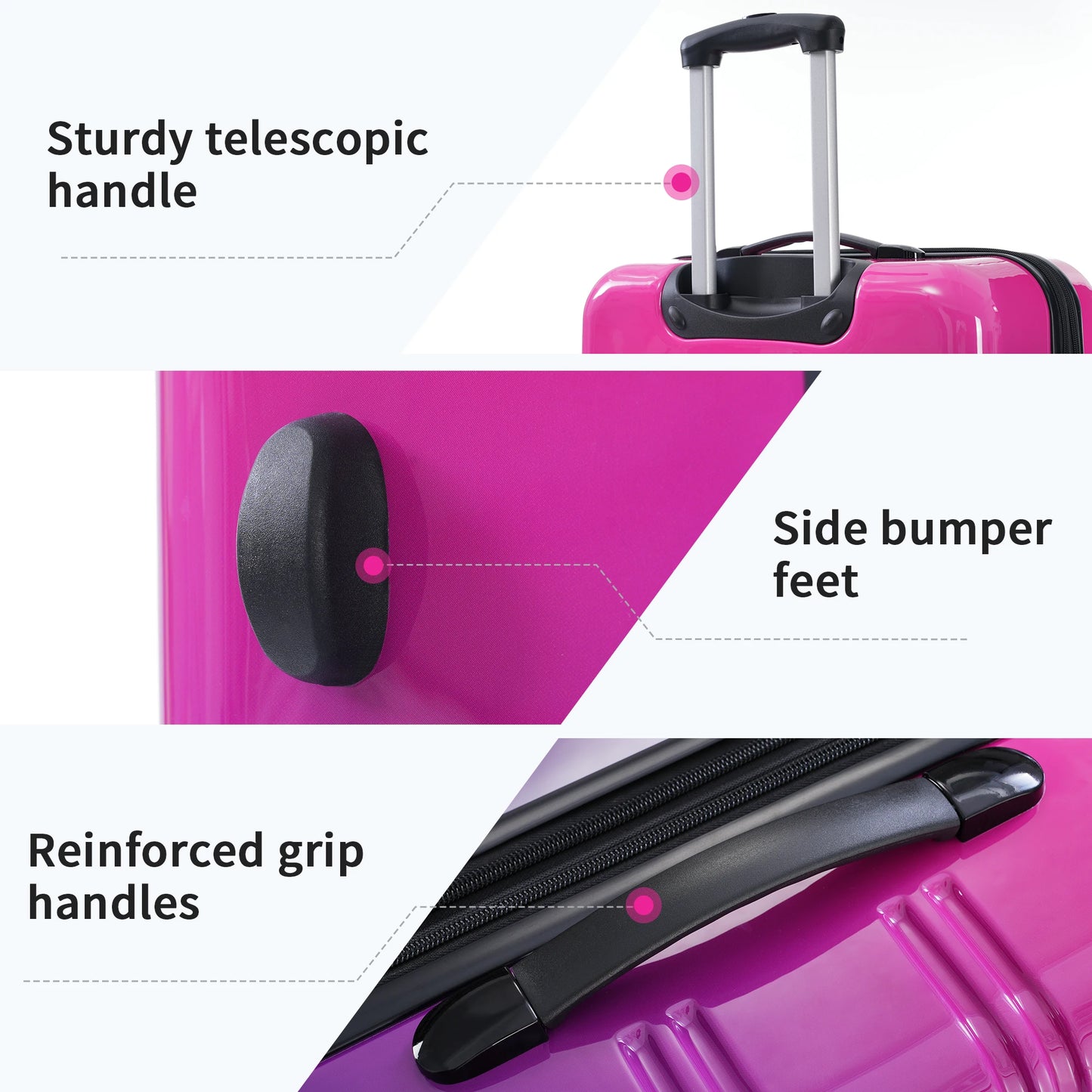 Hardside Luggage Set Expandable TSA Lock Spinner Wheels Lightweight