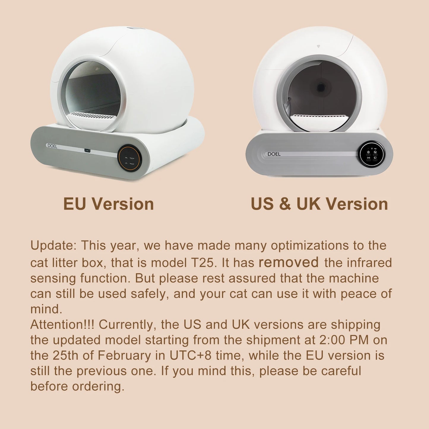 DOEL Self Cleaning Cat Litter Box Automatic With App Control