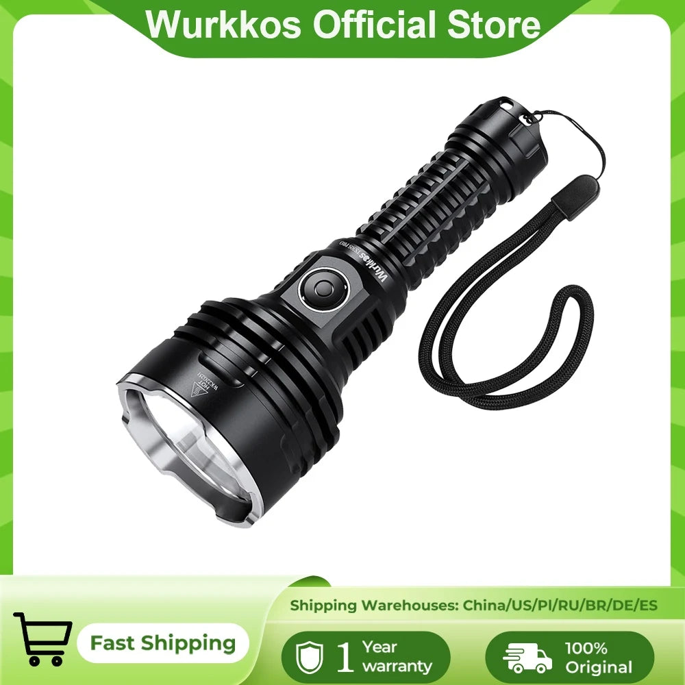 Wurkkos TS30S Pro 21700 Rechargeable Tactical Flashlight LED USB C