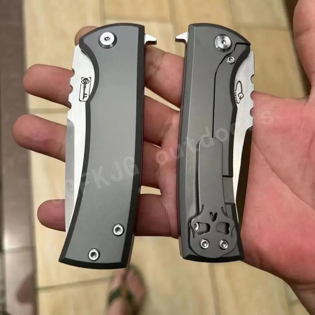 DIY Supplies Compact Folding Knife M390 Titanium Handle Ceramic Bearing