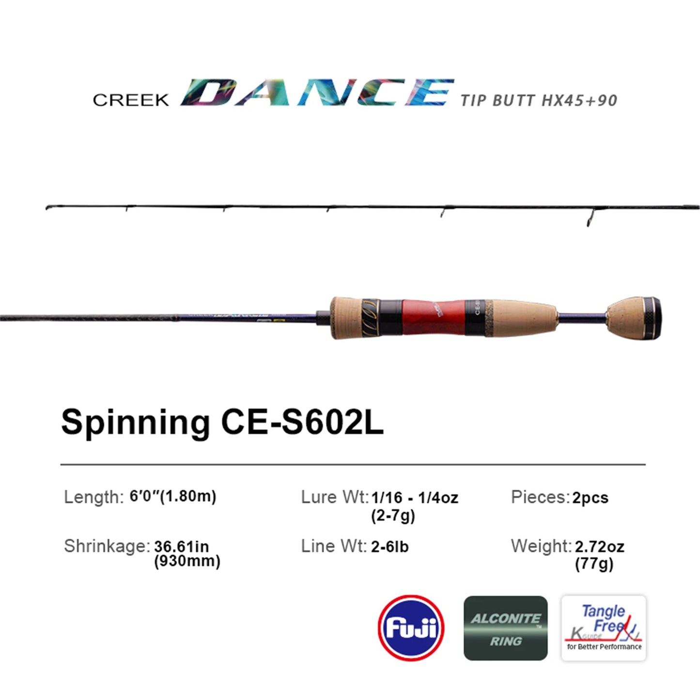 PureLure Creek Dance Trout Rod BFS Spinning Ultra Light