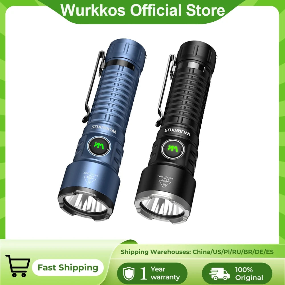 Wurkkos TS28 EDC Flashlight 3200 LM Rechargeable 21700 Battery