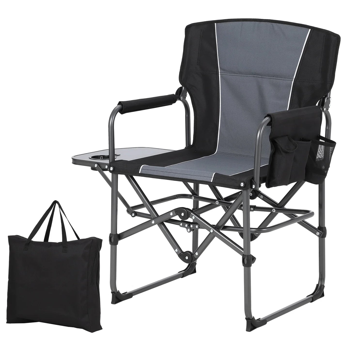 HiMISS Oversized Heavy Duty Folding Directors Chair 400 Pound Capacity