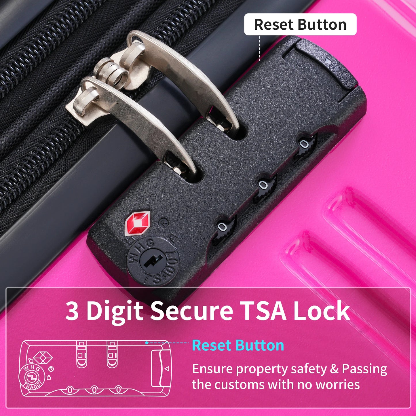 Hardside Luggage Set Expandable TSA Lock Spinner Wheels Lightweight