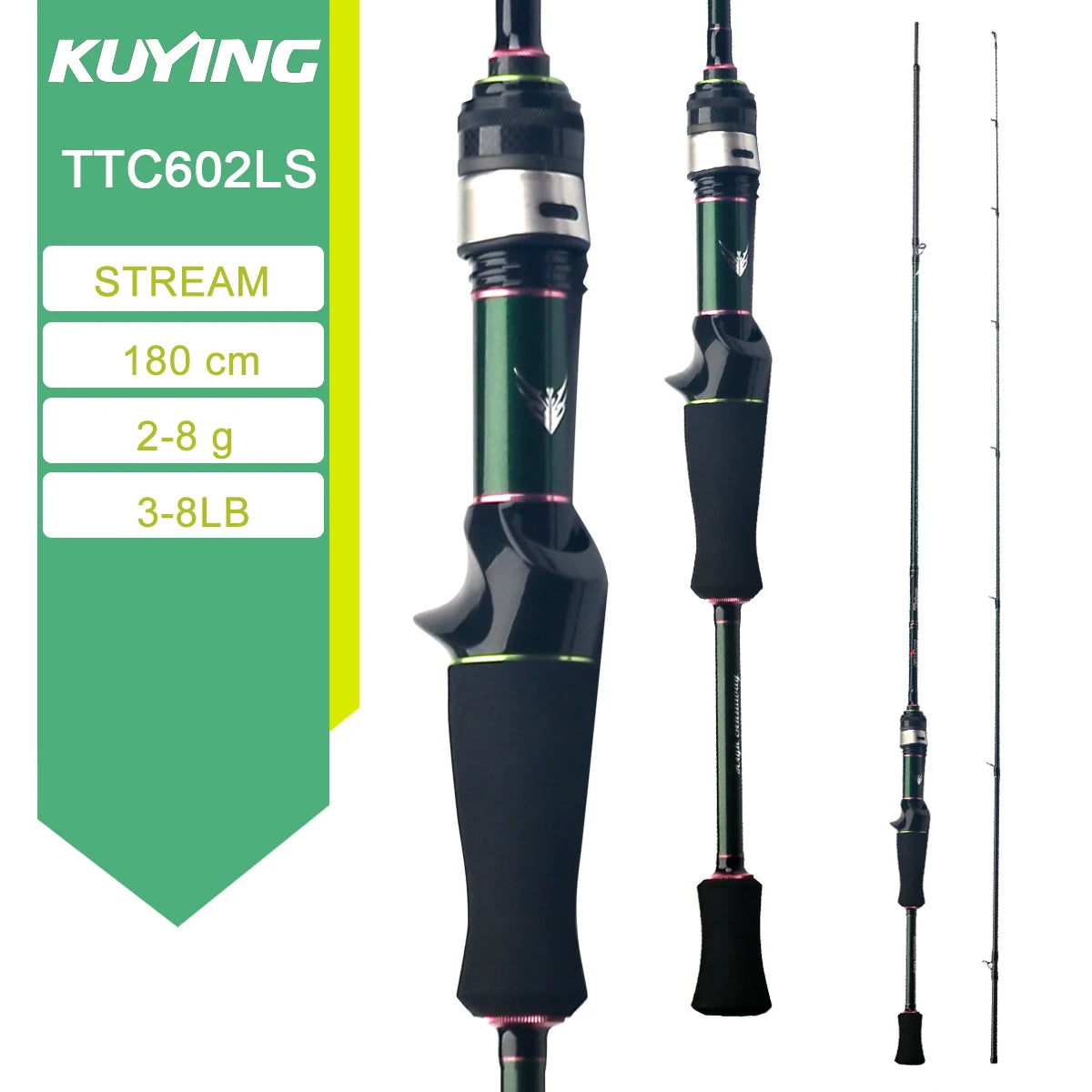 Kuying Teton Spinning Casting Rod BFS Carbon 0.8 to 8g