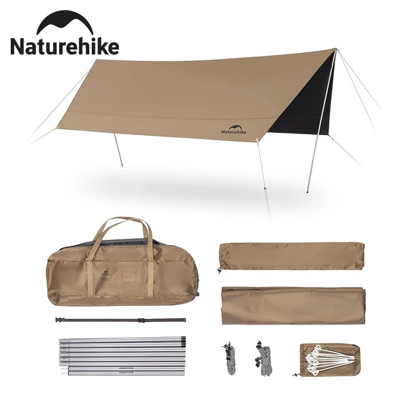Naturehike Large Waterproof Canopy Sun Shelter UPF2000 Family Tent