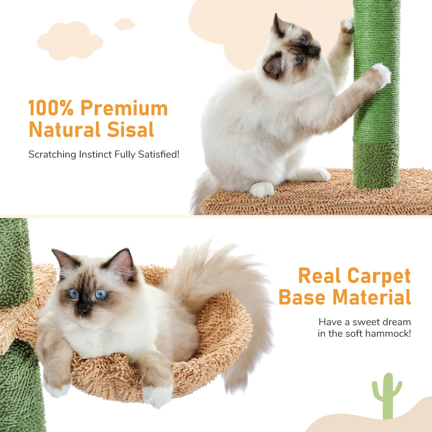 PAWZ Road Cat Tree 5 Tier Floor To Ceiling With Hammock