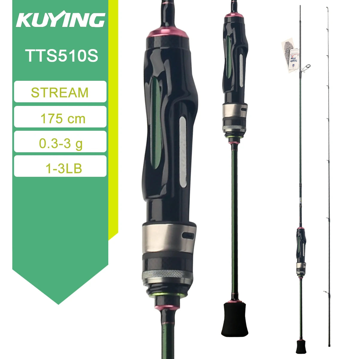 Kuying Teton Spinning Casting Rod BFS Carbon 0.8 to 8g