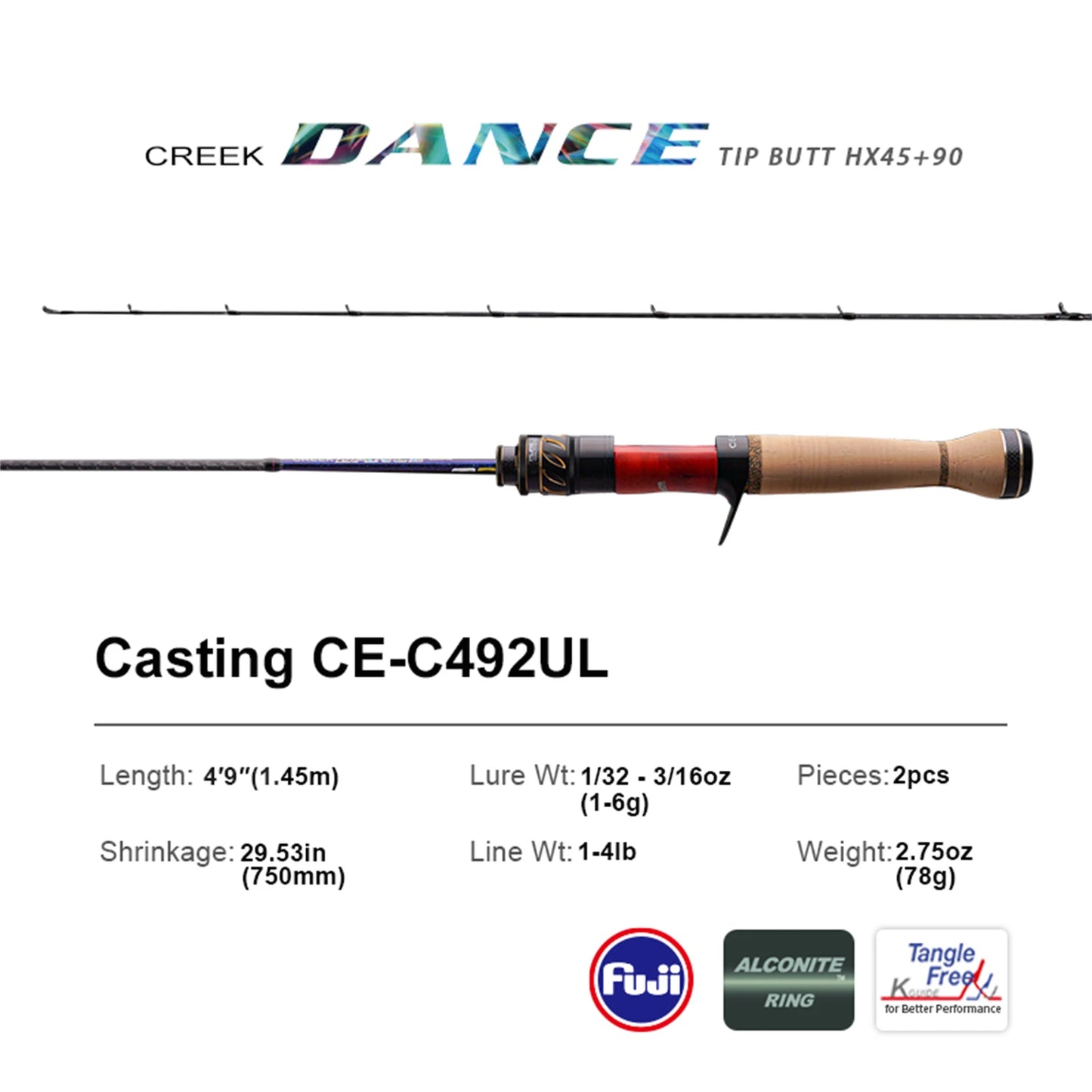PureLure Creek Dance Trout Rod BFS Spinning Ultra Light