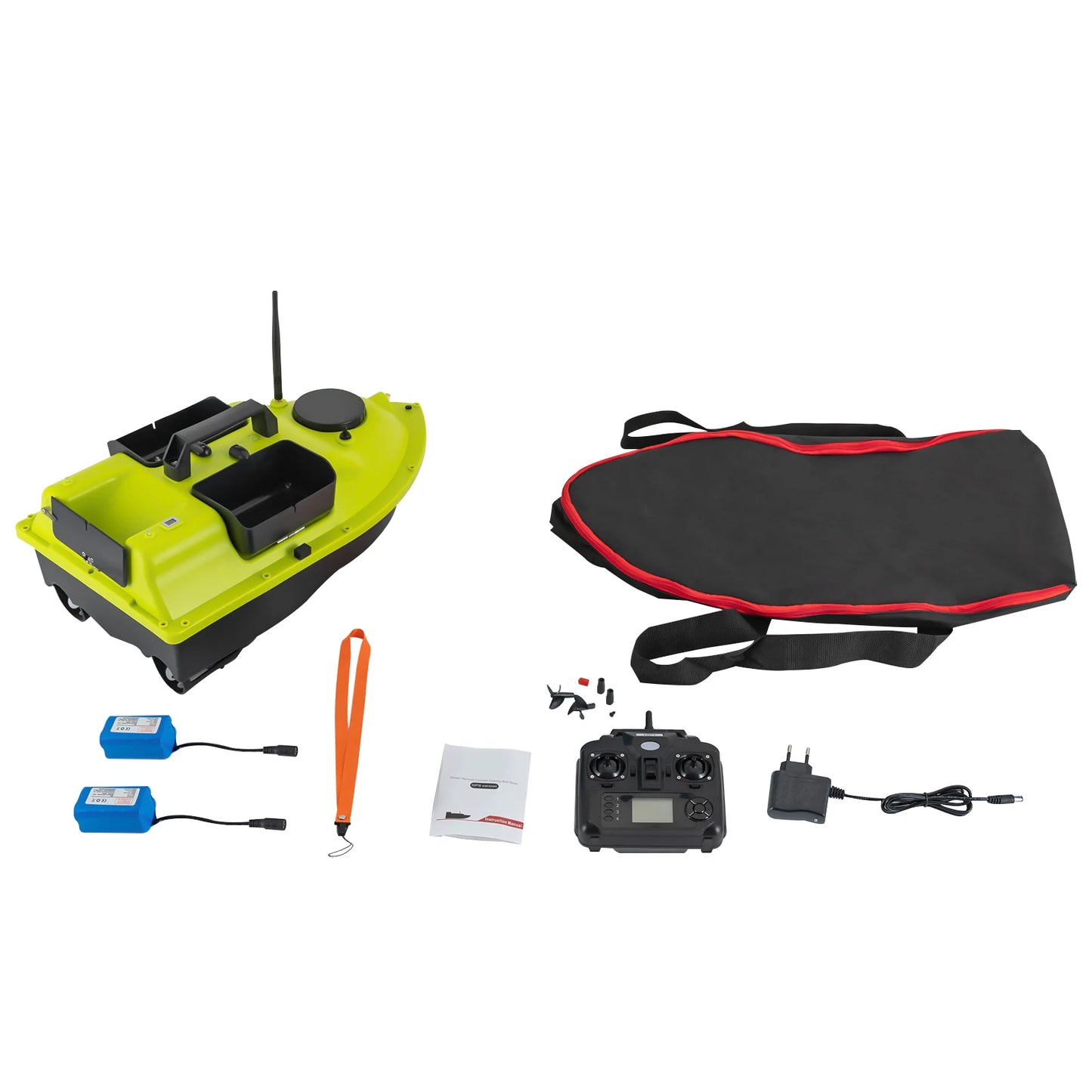 Rechargeable GPS Fishing Bait Boat With 2 Batteries 16 Positioning Points