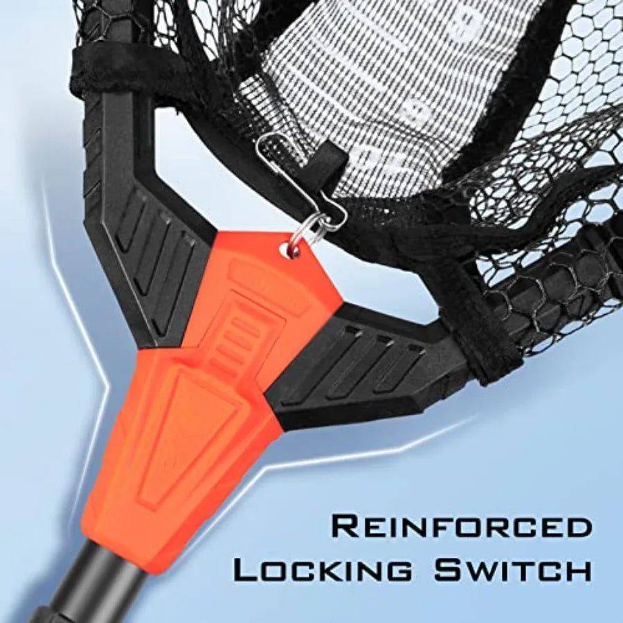 Pontus Foldable Fishing Net With Lightweight Aluminum Handle And Scale