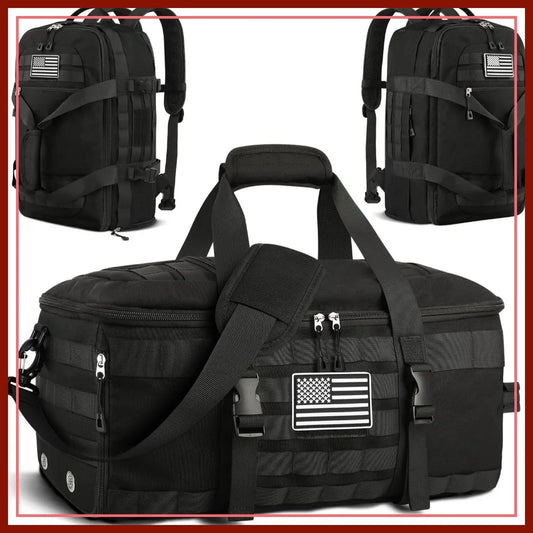 Tactical Duffle Bag With Shoe Compartment 3 In 1 Travel Backpack
