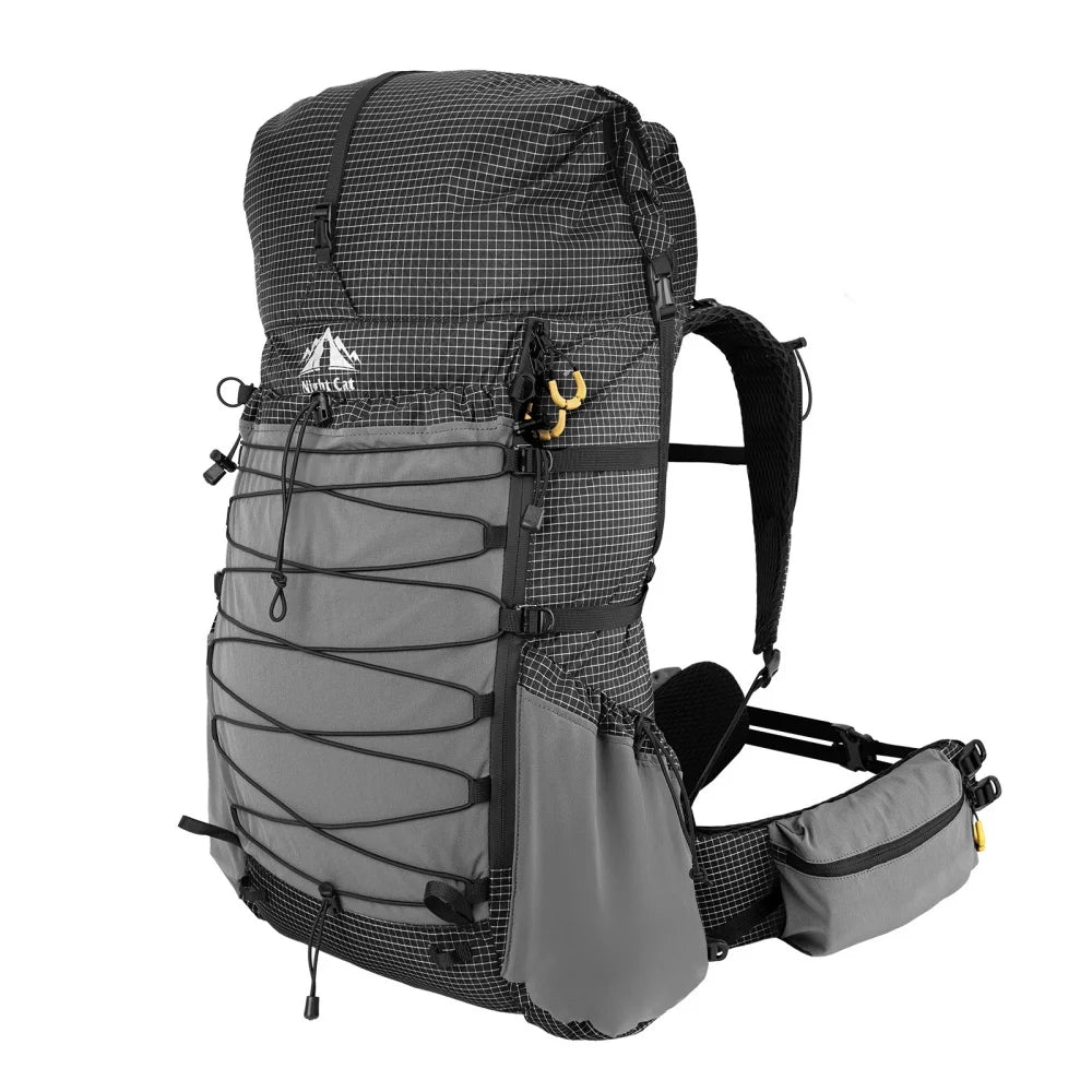 Night Cat Waterproof Hiking Backpack With Rain Cover Roll Top