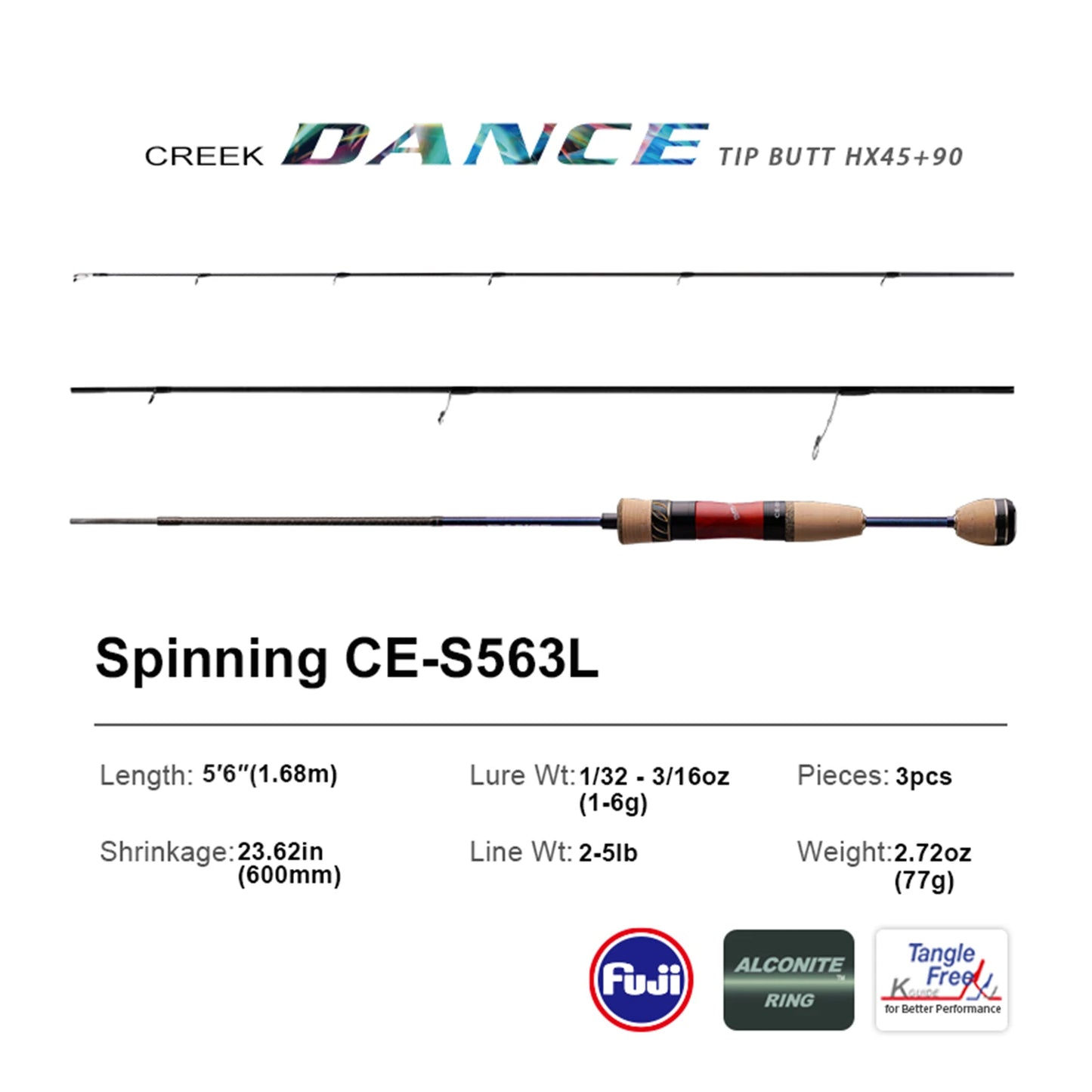 PureLure Creek Dance Trout Rod BFS Spinning Ultra Light