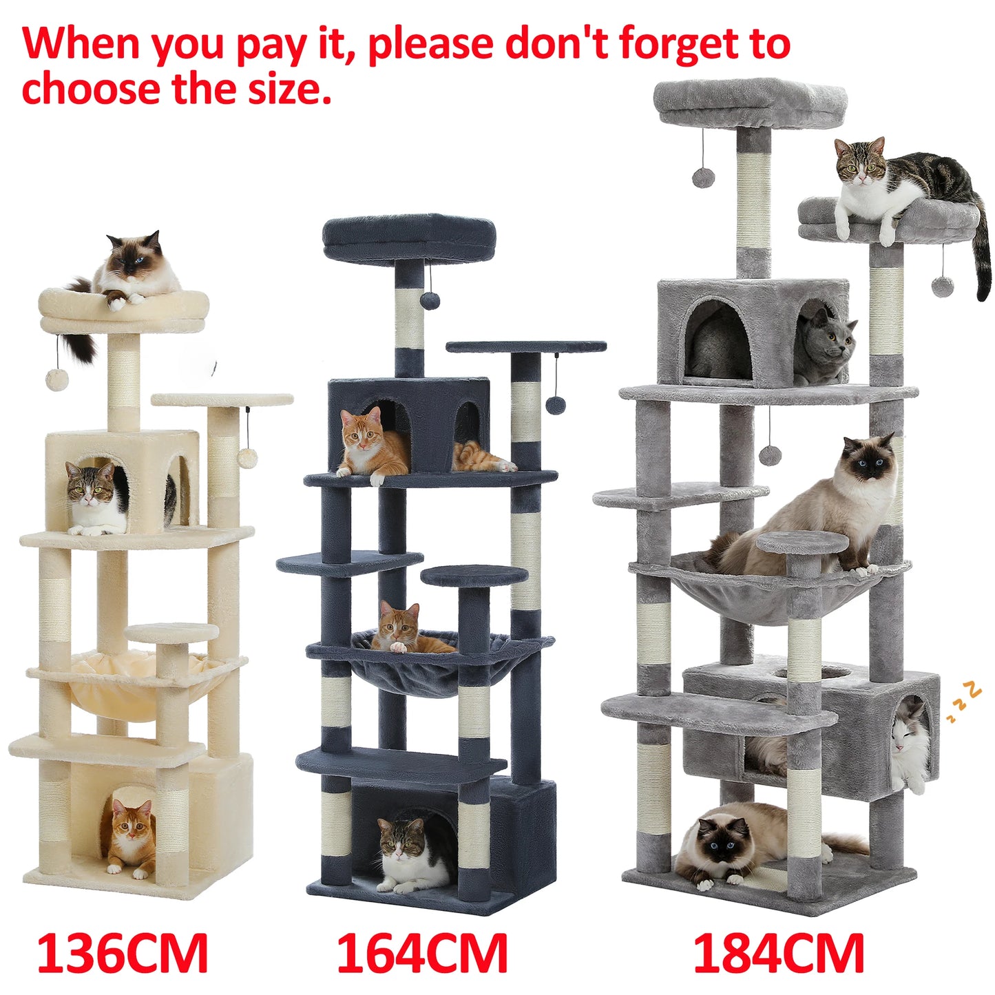 PAWZ Road Large Cat Tree And Indoor Tower Scratching Posts