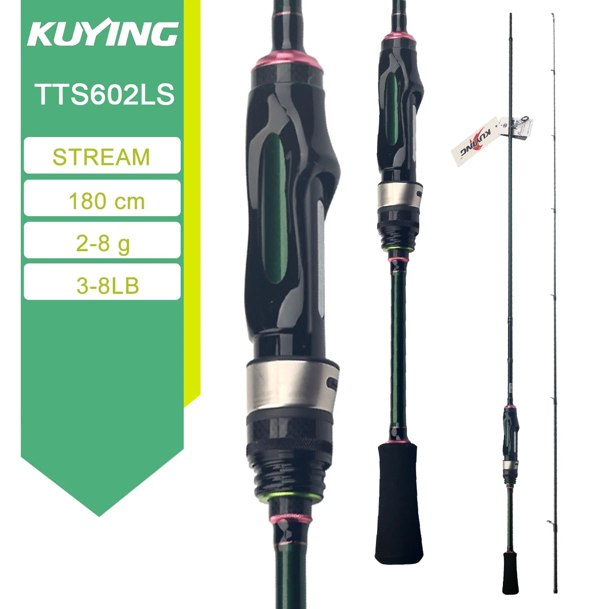 Kuying Teton Spinning Casting Rod BFS Carbon 0.8 to 8g