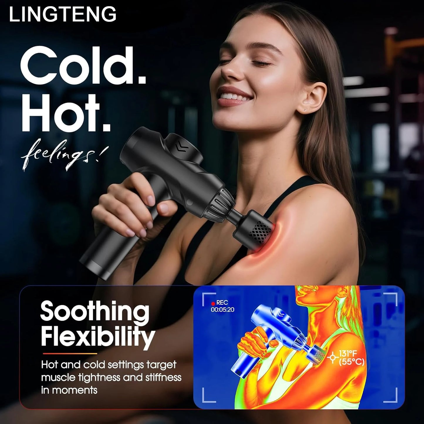 LINGTENG Smart Electric Fascia Gun Massager For Fitness And Relaxation