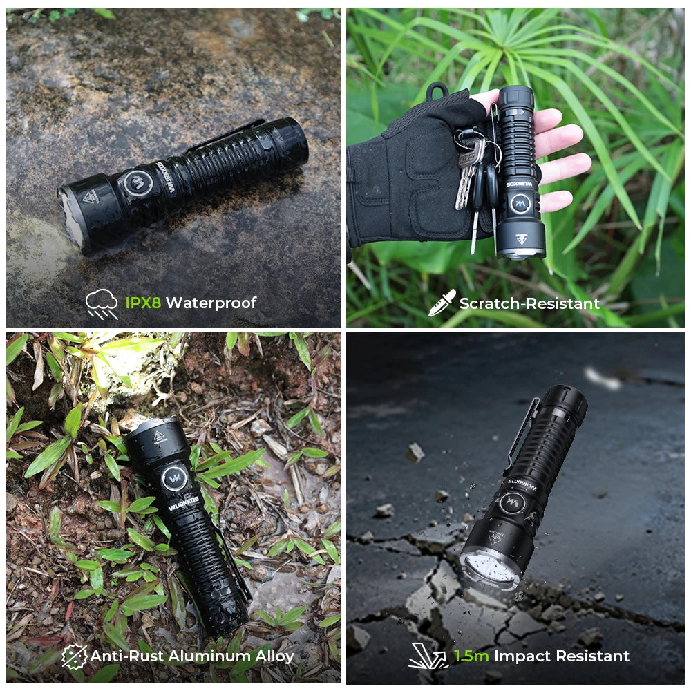 Wurkkos TS28 EDC Flashlight 3200 LM Rechargeable 21700 Battery