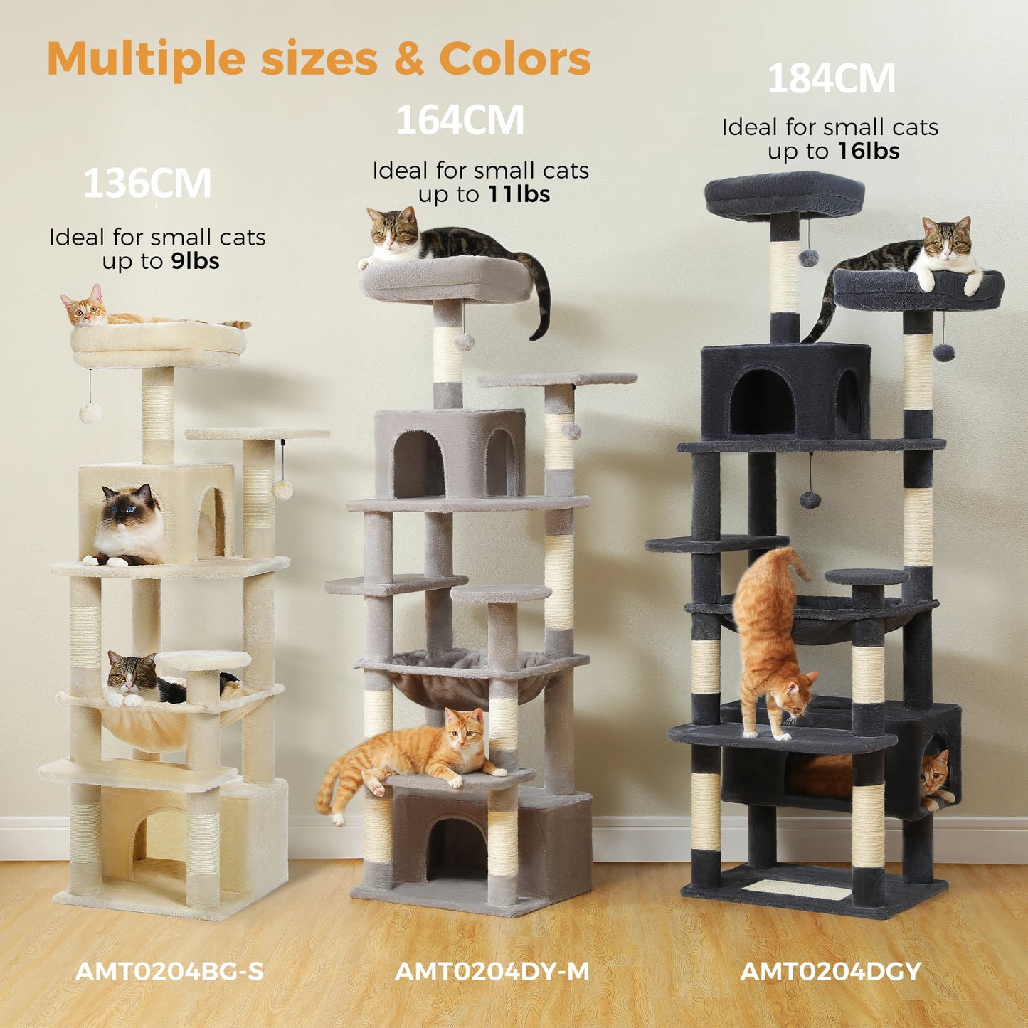 PAWZ Road Large Cat Tree And Indoor Tower Scratching Posts