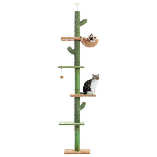 PAWZ Road Cat Tree 5 Tier Floor To Ceiling With Hammock
