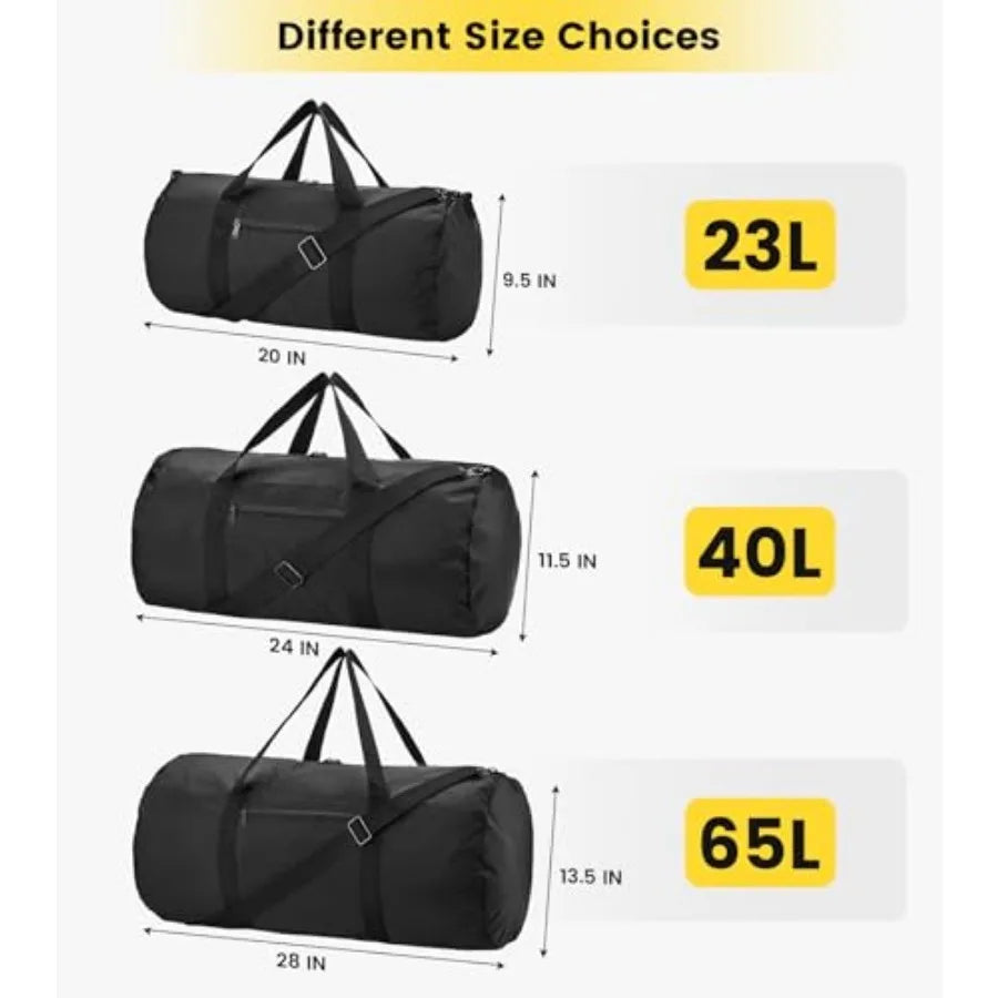 Foldable Nylon Duffle Bag For Travel And Gym Lightweight