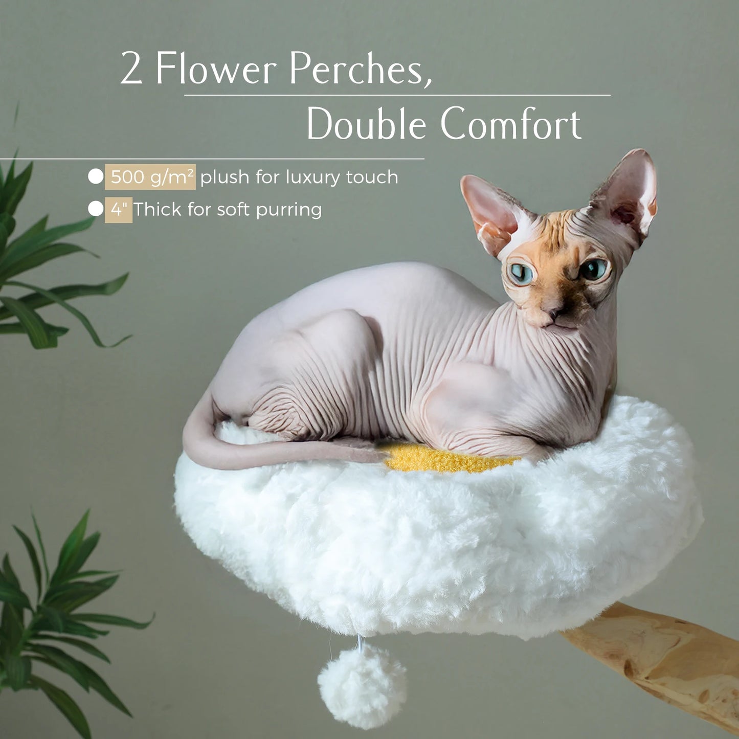 PAWZ Road Cat Tree Tower With Sisal Scratching Post Wicker Basket Bed