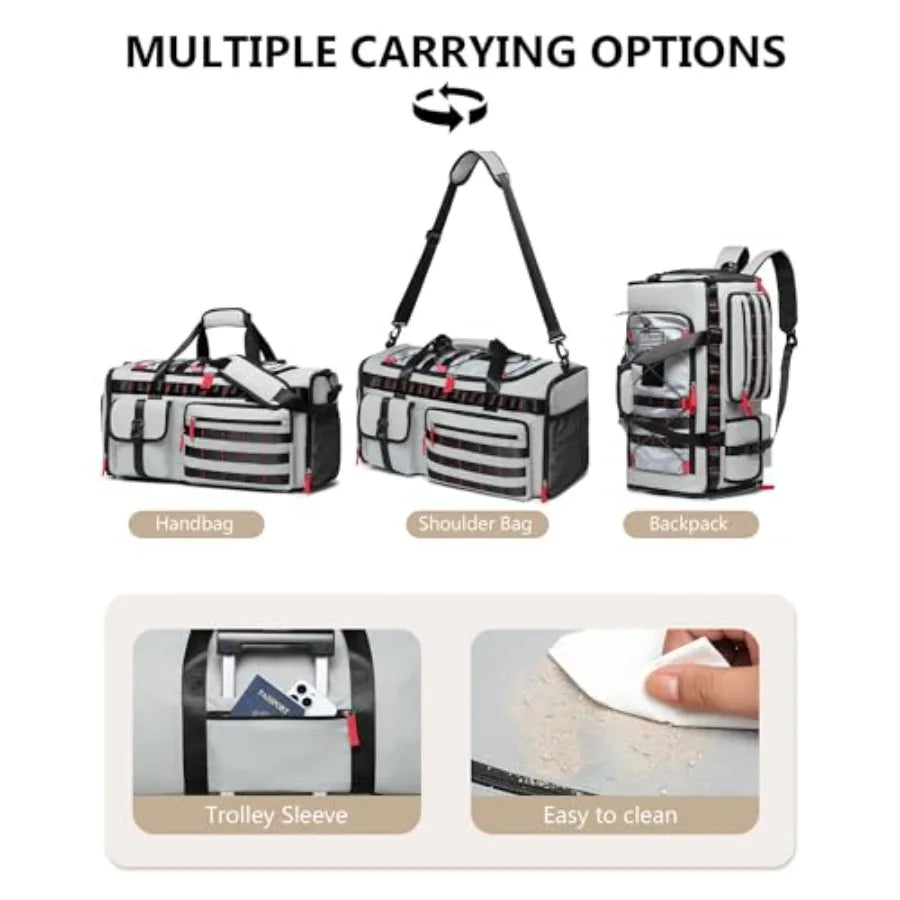 Gym Duffle Bag With Laptop Compartment And Shoes Holder